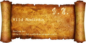 Vild Nadinka névjegykártya